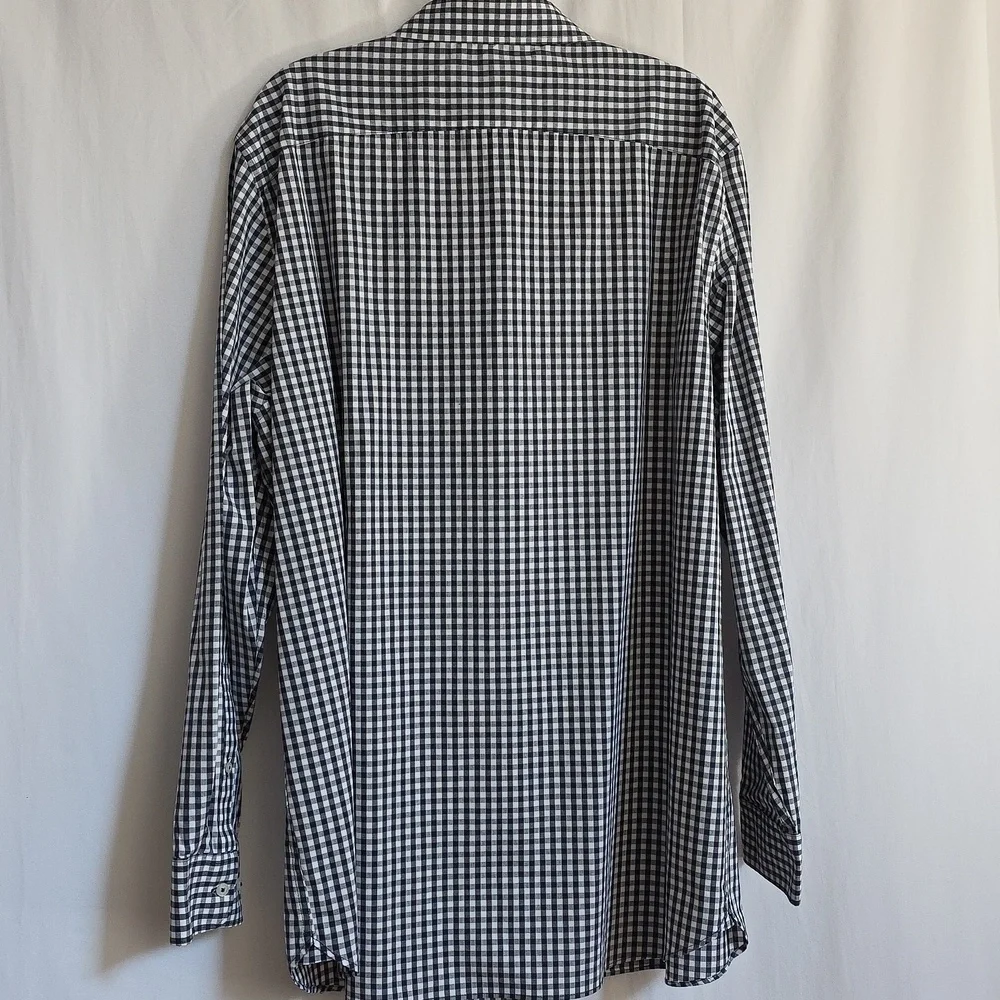 Banana Republic Slim Fit Blue & White Check Mens Cotton Shirt.  Size XXL